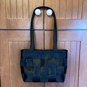 Harvey Black seat belt shoulder bag